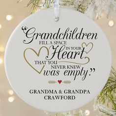 Grandparent Quotes, Grandparents Christmas Gifts, Grandparents Ornament, Custom Dog Ornament, Special Christmas Gift, Christmas Idea, Precious Gift