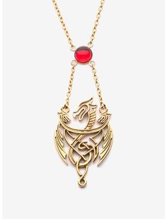 House of the Dragon 3 Dragon Pendant With Gem Necklace | Hot Topic Dragon Shirts, Anime Crystal, Jinafire Long, Necklaces For Girls, Pop Culture Outfits, Culture Outfits, Girls Disney, Her Universe, Dragon Necklace