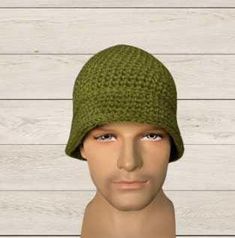 This  bucket hat is crochet from soft and warm chunky yarn.This hat fits head size from 56-60 cm Color-Olive Green Crochet Bob, Bucket Hat Crochet, Bob Chapeau, Hat Fits, Crochet Bucket, Crochet Bucket Hat, Hat Man, Hat Crochet, Bucket Hats