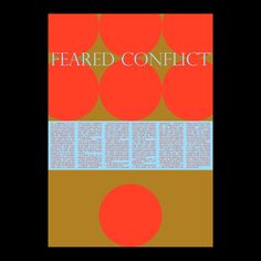 a book cover with orange circles and the words,'fearless conflict'on it