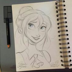 a drawing of princess aurora from disney's animated movie, tangled up in pencil