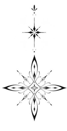 an abstract black and white tattoo design