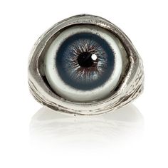 Evil Eye Ring sized Sterling Silver Eye Ring, (Made in NYC) Artistic Hand Painted Silver Rings, Strange Rings, Eye Ring Silver, Weird Jewelry, Silver Eye, Evil Eye Ring, Fun Jewelry, Real Jewelry, Eye Ring