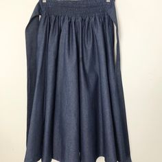 This Free-Size Denim Circle Skirt With Side Pockets And Elastic Waist Is Super Adorable. Waist: 14” Not Stretched Length: 30” Condition: Nwt B12/O Denim Skirt With Elastic Waistband, Relaxed Fit, Relaxed Denim Skirt With Elastic Waistband, Relaxed Fit Denim Skirt With Elastic Waistband, Stretch Cotton Denim Skirt With Lined Detail, Stretch Cotton Denim Skirt With Lining, Medium Wash Denim Skirt With Elastic Waistband, Stretch Dark Wash Skirt With Pockets, Denim Lined Skirt In Dark Wash, Dark Wash Denim Lined Skirt