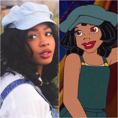 an image of disney characters with different facial expressions on their faces and in the same hat