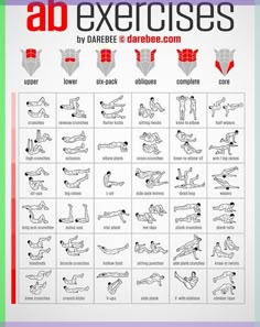 an exercise poster with the words ab exercises