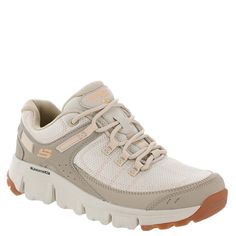 PRICES MAY VARY. Mesh Qtr Brace Overlay Lace Up W/ Memory Foam Skechers Memory Foam, Hiking Shoe, Trainers Fashion, Skechers Women, Taupe Color, Athletic Fashion, Hiking Shoes, Amazon Fashion, Low Heels