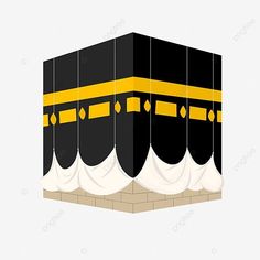 an illustration of a black and yellow box with gold trimmings on the sides