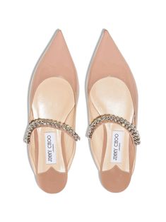 Pink Jimmy Choo, Jimmy Choo Perfume, Jimmy Choo Bing, Jimmy Choo Flats, Designer Mules, Pink Mules, Jimmy Choo Bridal, Prada Sandals, Flat Pumps