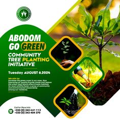 an advertisement for the community tree planting program