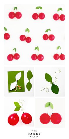 an image of cherries made out of paper