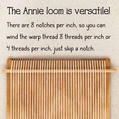 an image of a wooden loom with instructions on how to use the loom