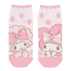 My Melody Socks, Sanrio Socks, Melody Aesthetic, Master Manifestor, Sanrio Clothes, Strawberry Background, Korea Photo, My Sweet Piano, Sneaker Socks