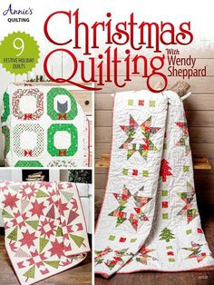 christmas quilts with wendy shepardd by annie's quilting pattern book cover