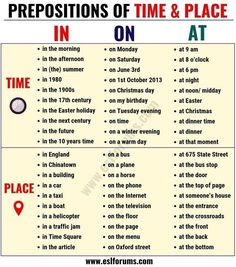 In Or On Grammar, In And On Grammar, In On At Prepositions Of Time, In On At, Struktur Teks, English Prepositions, English Grammar Rules, Grammar For Kids, Prepositional Phrases