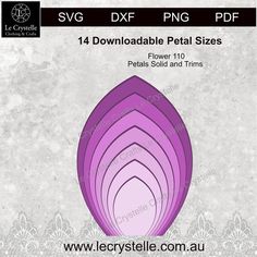 an onion cut out with the text, flower 10 petals solid and trims svg dxf