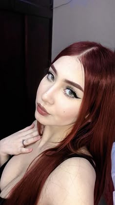 Cherry Red Hair, Boy Blurred Pic, Inspired Makeup, Baddie Hairstyles, Cherry Red, Glow Up?, Face Claims, Makeup Inspiration, Redheads