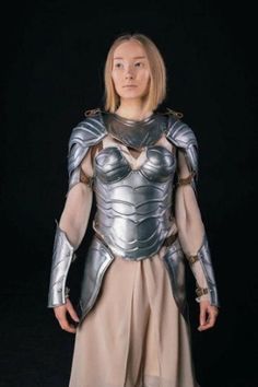 Modern Medieval Knight Female Fantasy Costume steel Armor, Lady Cuirass Costume Armor Suit, Brave Lady Armor Suit ,LARP Crusader Armour Suit All Work Is Handmade Material: 18 Gauge Steel, Leather Brand: Handmade Fitment: All Measurement of the Armor part is adult size PACKAGING: Packed In 1 Parcel Lady full Suit Of Armor Size : Standard size, fits almost all adults If you have any query or problem then feel free to contact us through Etsy Message system Or Click on "Ask a Seller" tab below each Lady Armor, Breastplate Armor, Women In Armor, Armor Female, She Kills Monsters, Costume Armour, Armor Suit, Forest Nymph, Larp Armor