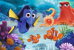 finding nemo and dory under the sea with an octopus in the background,