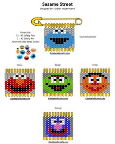 the instructions for how to make an animal bead pattern with pictures and instructions on it