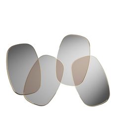 three mirrors sitting on top of each other