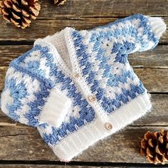 Whimsical Granny Stitch Baby Cardigan