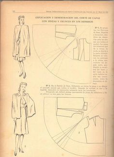 an old fashion book with instructions on how to sew the jacket and dress for women