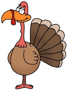 a cartoon turkey with an angry look on its face