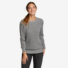 Women's Tellus Crewneck Sweater | Eddie Bauer Eddie Bauer Women, Virtual Closet, Crewneck Sweater, Eddie Bauer, 100 Years, Raglan Sleeve, Crew Neck Sweater, Pullover Sweaters, Color Options