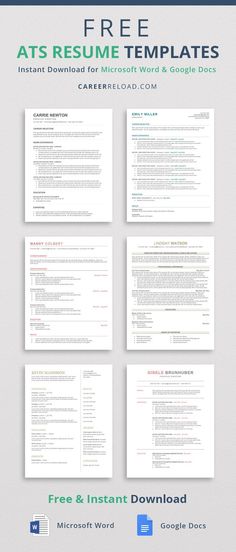 an image of a professional resume template with the title and cover page highlighted in green