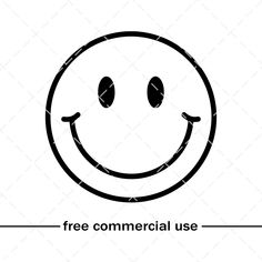 a smiley face with the words free commercial use