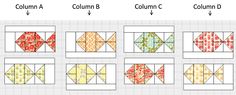 four different types of quilts are shown in this diagram, and each one has an individual