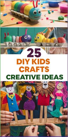 25 diy kids crafts that are great for the classroom to do with their children