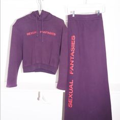 Size Xs. Authentic. Jacket Has No Shoulder Pads But Constructive Wire. Shoulder Pads, Color Purple, Pants Set, Skirt Set, Sweatpants, Skirt, Purple, Pants, Quick Saves