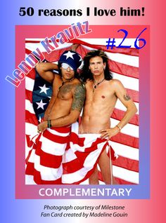 two shirtless men standing in front of an american flag