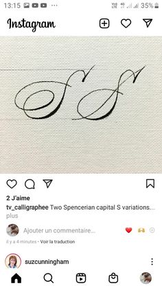 the instagram page on instagram com shows an image of someone's handwriting