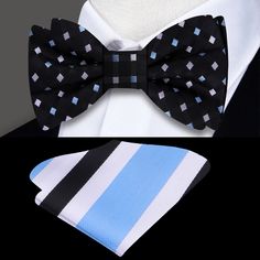 Elevate Your Style with the Sleek Diamonds Silk Bow Tie: A Timeless Accessory for Every Occasion Add a touch of sophistication to your ensemble with our Diamonds Silk Bow Tie. Crafted from luxurious silk, this bow tie features a sleek black base adorned with light silver and light blue diamonds, creating a classic yet contemporary look that is sure to turn heads. Whether you're attending a formal event, a business meeting, or a night out on the town, this versatile accessory is the perfect finis Black Summer Formal Set, Brown Bow Tie, Grey Bow Tie, Yellow Bow Tie, Diamond And Silk, Purple Bow Tie, Polka Dot Bow Tie, Green Bow Tie, Tie Matching