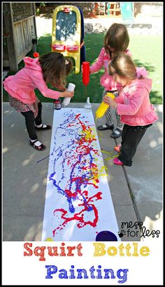 Condiment Bottles, Infant Classroom, Messy Art, Camping Art, Bottle Painting, Preschool Art, Childrens Art, Teaching Art