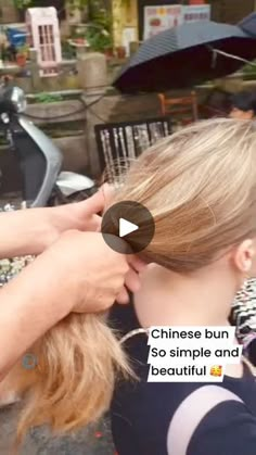 7.2M views · 87K reactions | #chinesebun #hairstyle | Jacqueline Liedloff | Jacqueline Liedloff · Original audio Simple Elegant Braided Hairstyles, Chinese Buns Hairstyle, Chinese Hair Pins Hairstyles, Chinese Updo, Japanese Bun Hairstyle, Chinese Bun Hairstyle, Chinese Hair Bun, Sock Buns, Chinese Bun