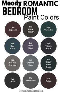 the different shades of paint that are available in this color scheme for your home or office