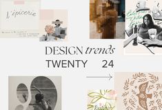 there are many different pictures on this page to describe the design trend in twenty 24