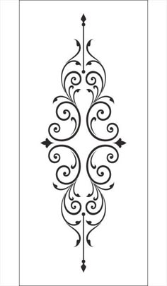 an ornate design in black and white on a sheet of paper with the word, ` '