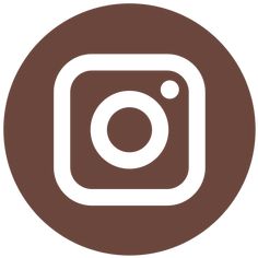 a brown and white instagram icon in a circle