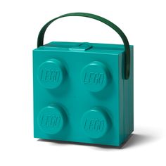 LEGO® Lunch Box with Green Handle Green Lunch Box, Lego Boxes, Box With Handle, Lego Birthday, 2024 Design, Lego Party, Brick Design, Box Storage, Lego Brick