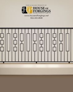 the logo for house of porings is shown above a window sill in an empty room