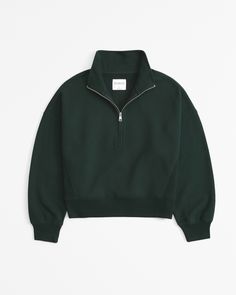 Women's Essential Sunday Half-Zip | Women's Tops | Abercrombie.com No Buy, Half Zip Hoodie, Comfy Sweatshirt, Women Essentials, Mock Neckline, Fall Winter 2024, Abercrombie And Fitch, Suits Coats, Shopping Spree