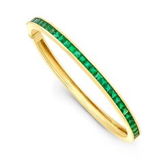 Classic Diamond Bangle | bespoke fine jewelry | Alexandra Jules Emerald Bangles, Matchstick Earrings, Classic Bangles, Four Leaf Clover Necklace, Emerald Bracelet, Pearl Bangle, Clover Necklace, Elegant Bracelet, Minimalist Bracelet