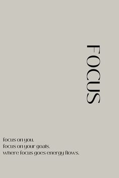 the cover of focus on individual focus on their goals, where focus goes group flows