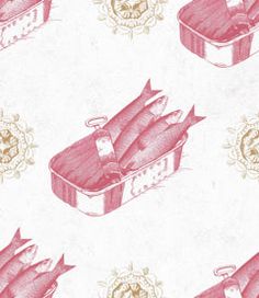 an image of a pattern with fish in a box