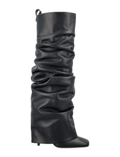 100% calf bos taurus Sole, 100% bovine leather The Attico, Stiletto Boots, Knee High Leather Boots, Leather Cap, Boot Pumps, Sneaker Heels, Black Leather Boots, Shoes Shoes, Kendall Jenner